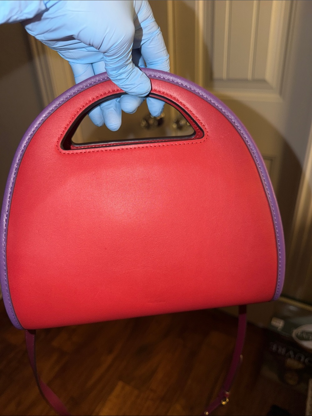 Coach Zip Dome Crossbody Bag Multi color (Red & Purple) - Picture 8 of 13
